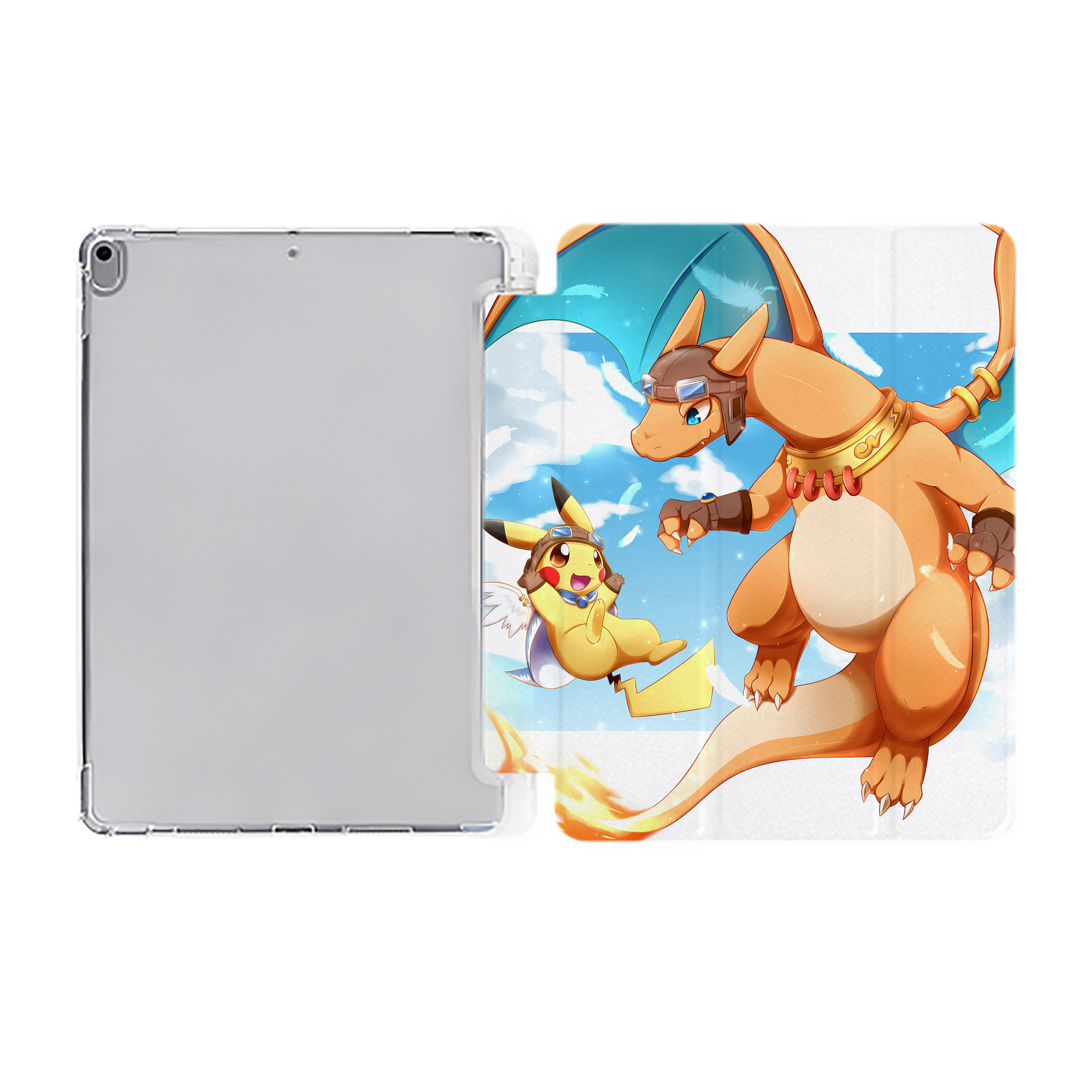 （画像用） ポケットモンスター Pokémon IPad ケース ペン収納付き 三つ折りスタンド PUレザー×シリコン 対応機種9.5/10.5/10.9インチ